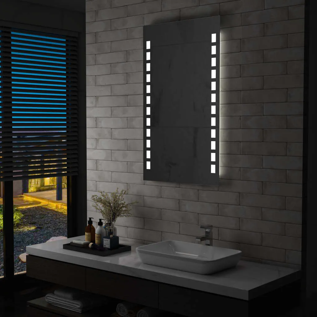 vidaXL Specchio da Parete a LED per Bagno 60x100 cm