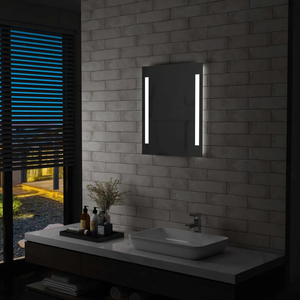 vidaXL Specchio da Parete a LED per Bagno 50x60 cm