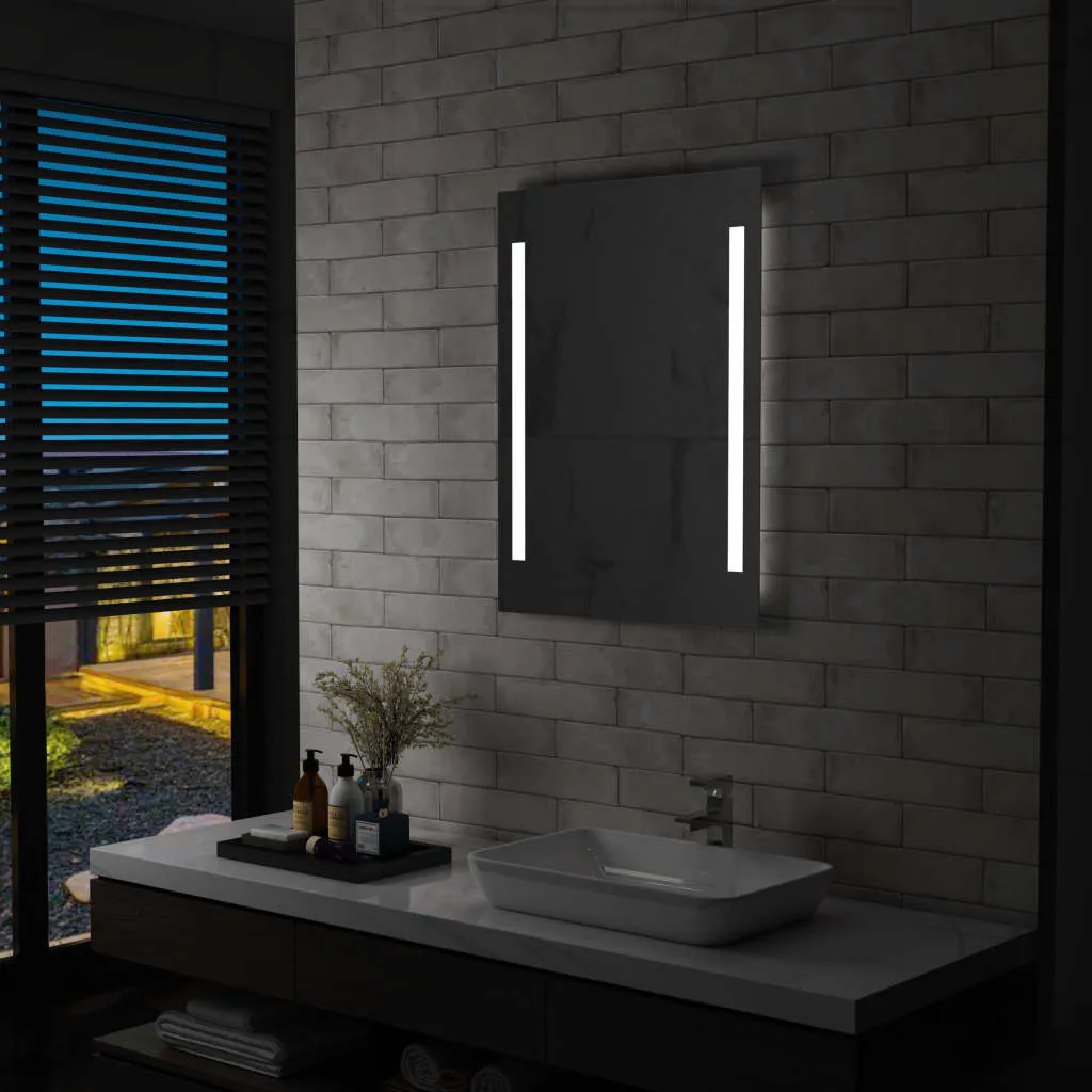 vidaXL Specchio da Parete a LED per Bagno 60x80 cm