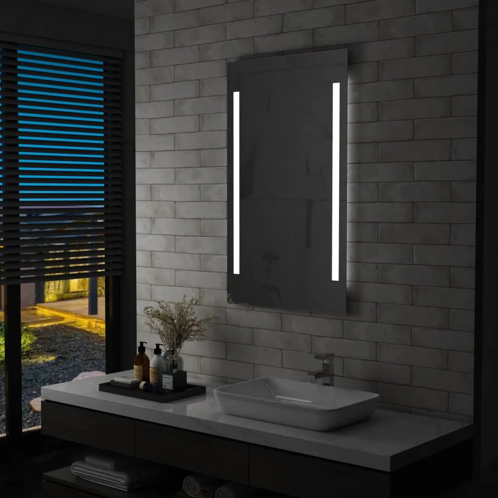 vidaXL Specchio da Parete a LED per Bagno 60x100 cm