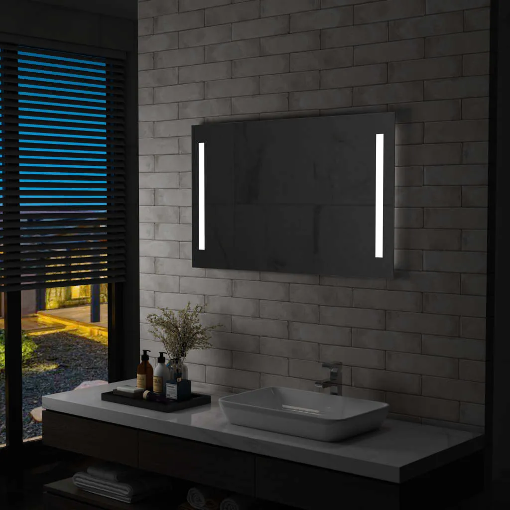 vidaXL Specchio da Parete a LED per Bagno 100x60 cm