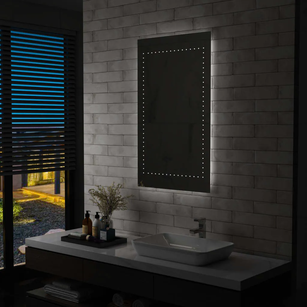 vidaXL Specchio da Parete a LED per Bagno 60x100 cm