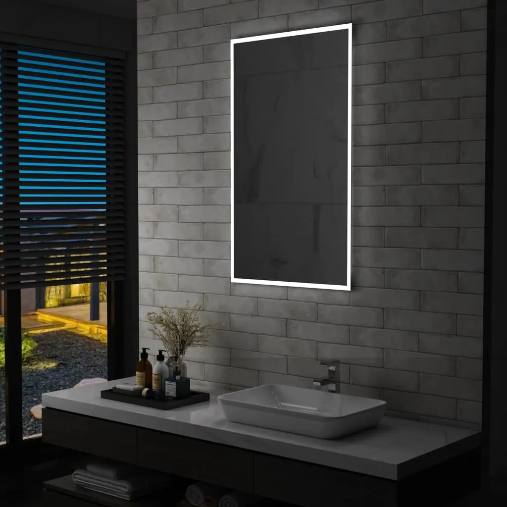 vidaXL Specchio da Parete a LED per Bagno 60x100 cm