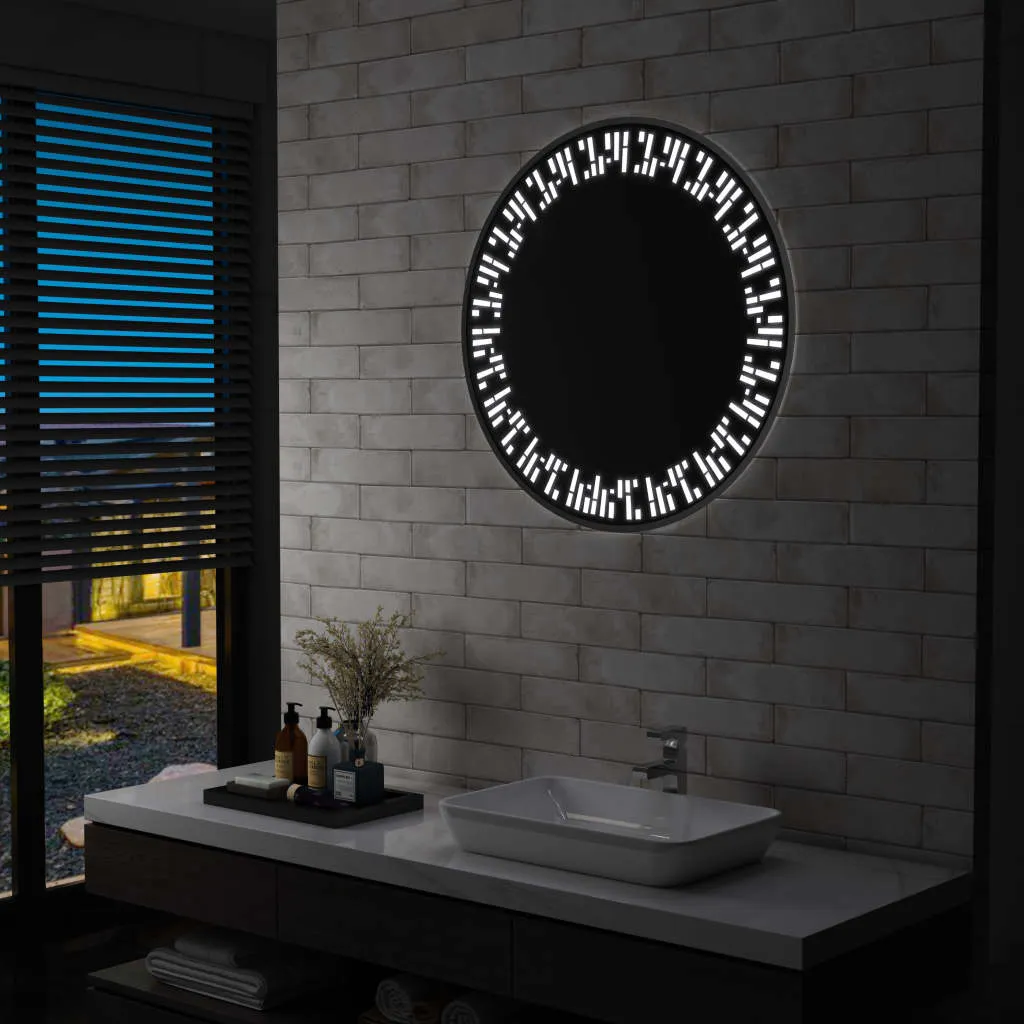 vidaXL Specchio a LED per Bagno 80 cm