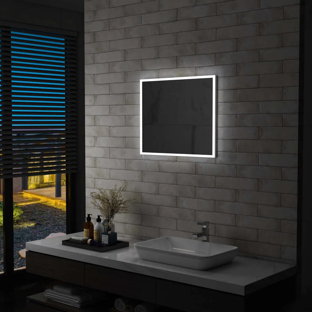 vidaXL Specchio da Parete a LED per Bagno 60x50 cm