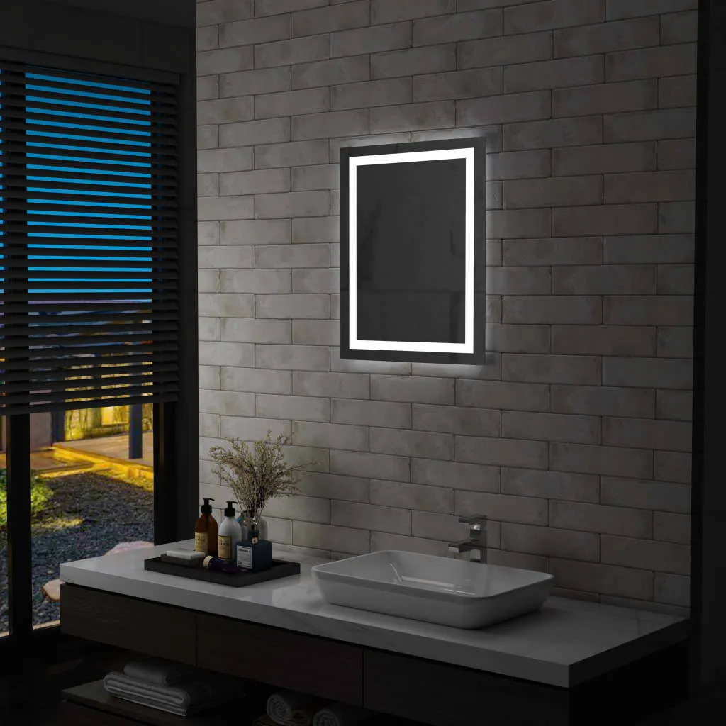 vidaXL Specchio LED da Bagno con Sensore Tattile 50x60 cm