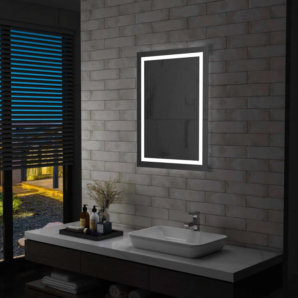 vidaXL Specchio LED da Bagno con Sensore Tattile 60x80 cm