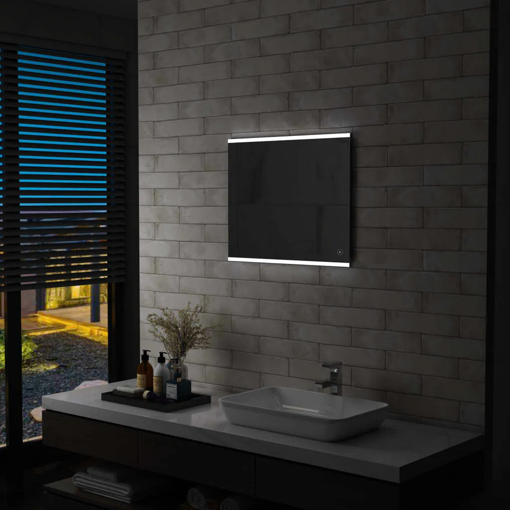 vidaXL Specchio LED da Bagno con Sensore Tattile 60x50 cm