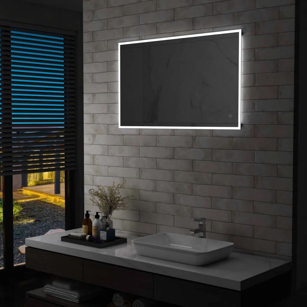 vidaXL Specchio LED da Bagno con Sensore Tattile 100x60 cm