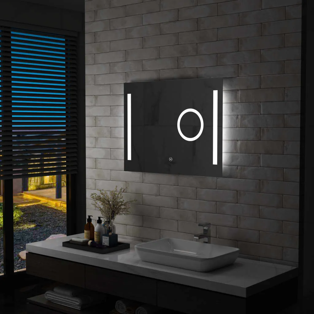 vidaXL Specchio LED da Bagno con Sensore Tattile 80x60 cm