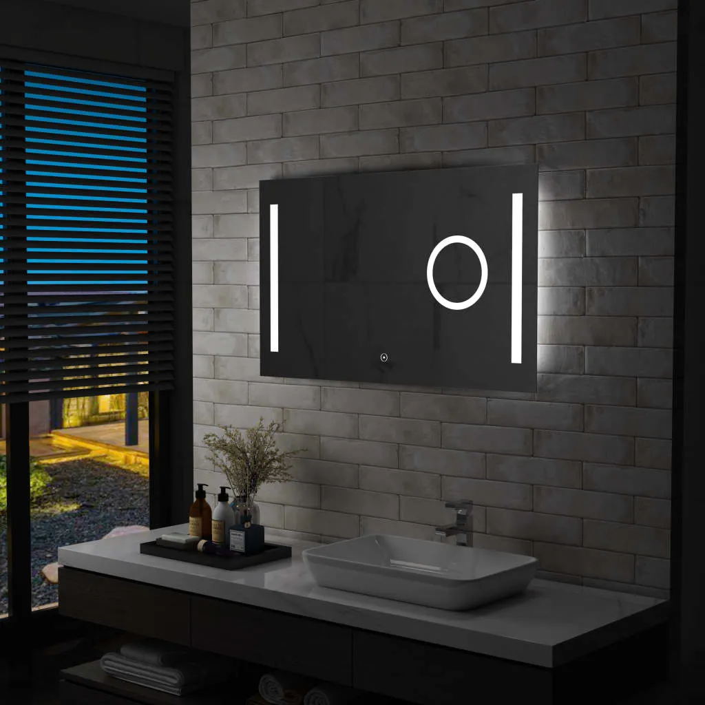 vidaXL Specchio LED da Bagno con Sensore Tattile 100x60 cm