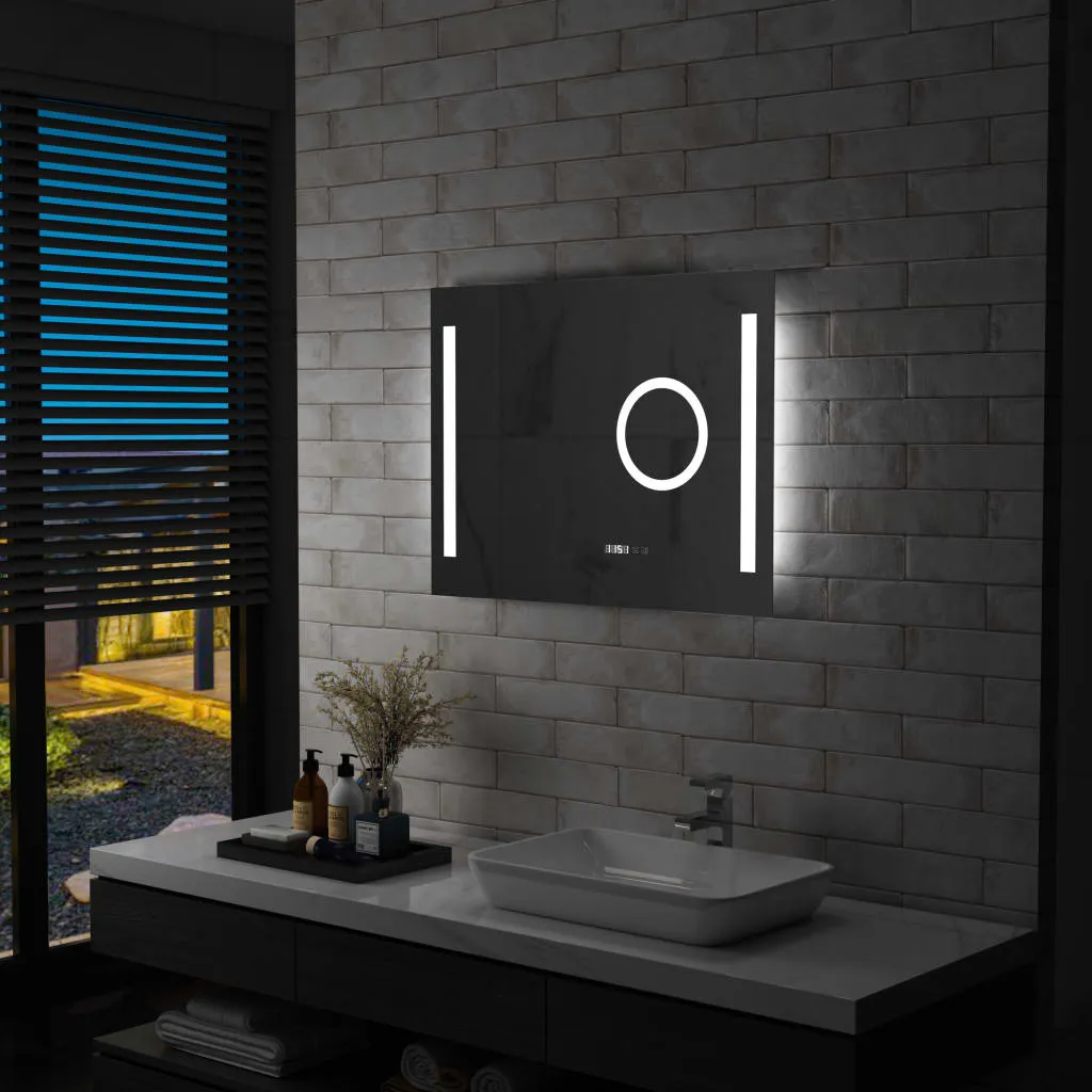 vidaXL Specchio LED da Bagno con Sensore Tattile 80x60 cm