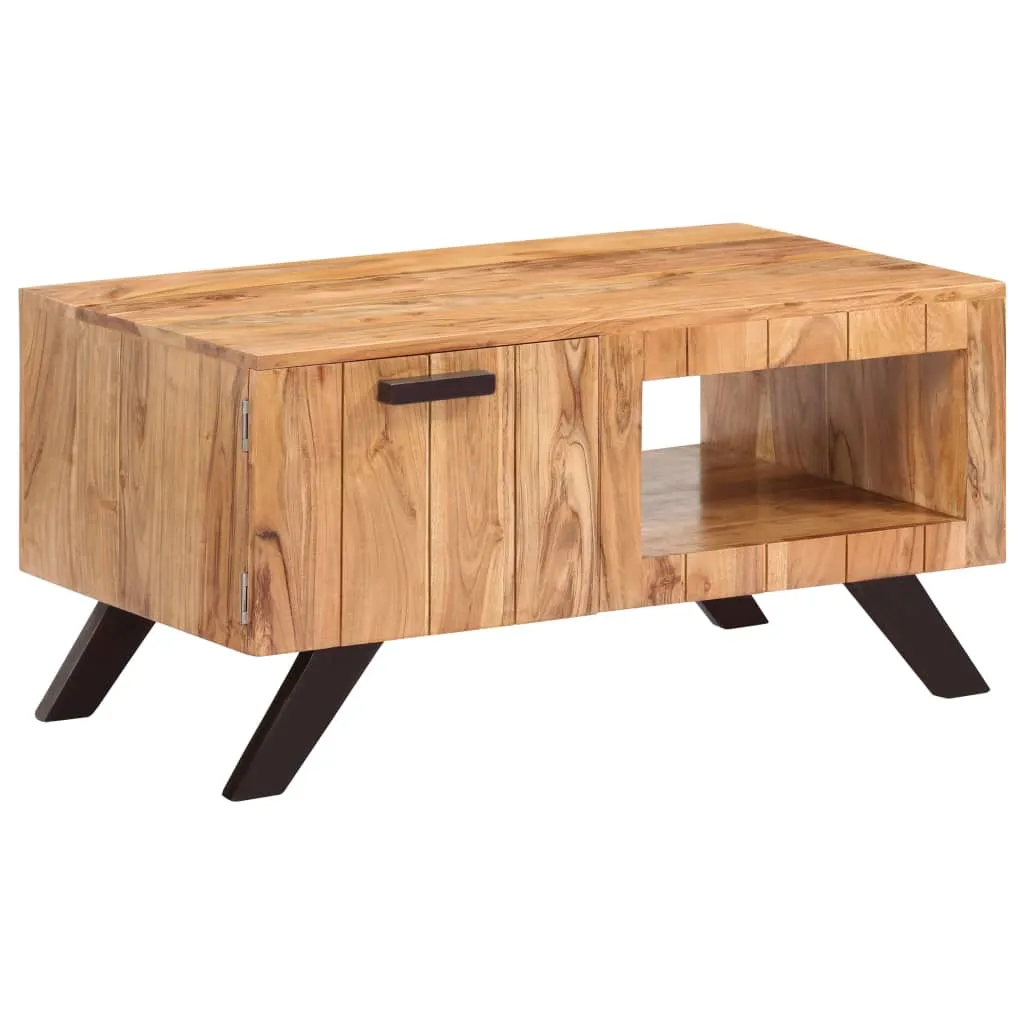 vidaXL Tavolino da Salotto 90x50x45 cm in Legno Massello d'Acacia