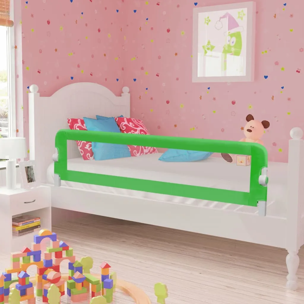 vidaXL Sponde Letto per la Sicurezza dei Bambini 2 pz Verde 150x42 cm