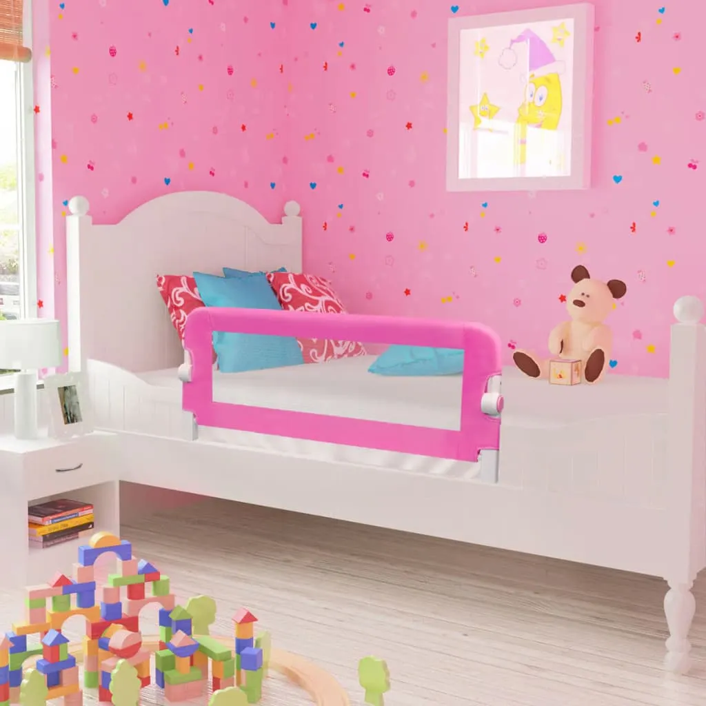 vidaXL Sponde Letto per la Sicurezza dei Bambini 2 pz Rosa 102x42 cm