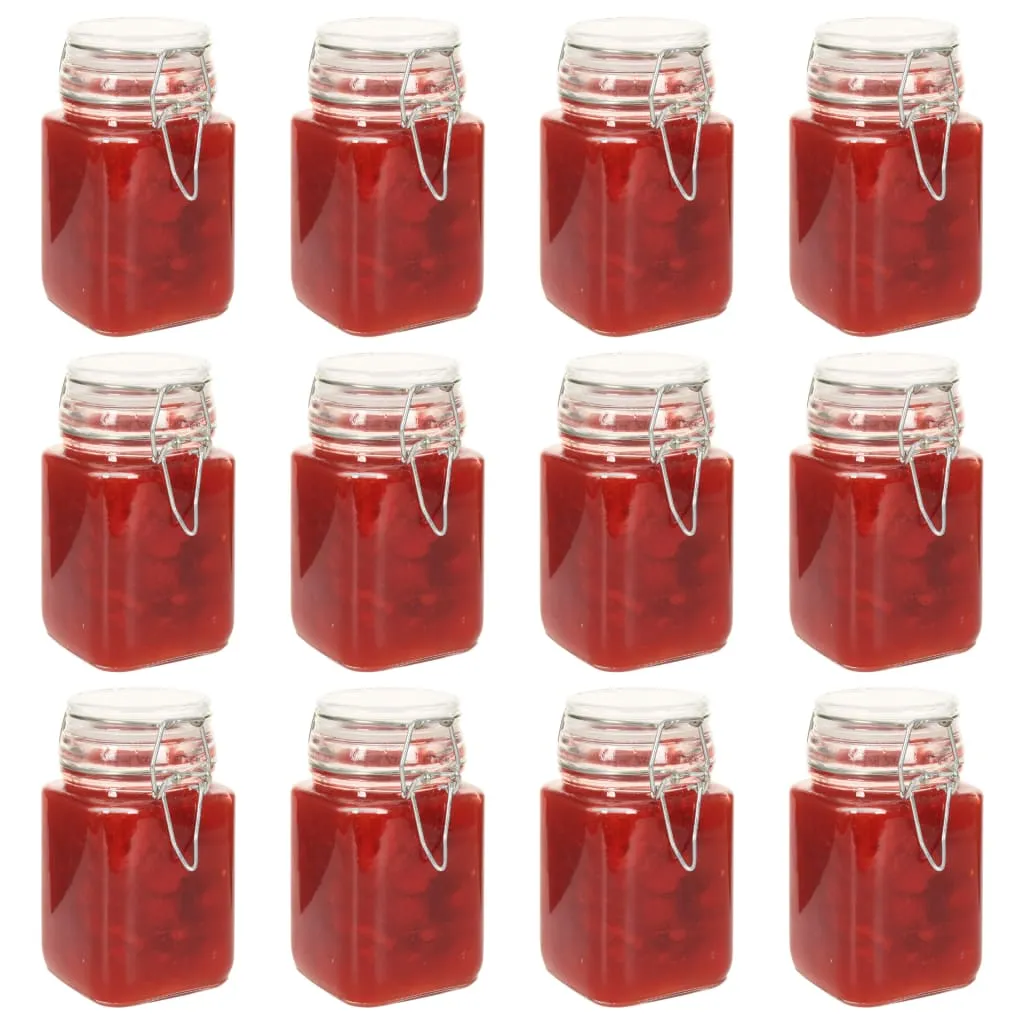 vidaXL Barattoli per Marmellata in Vetro con Chiusura 12 pz 260 ml