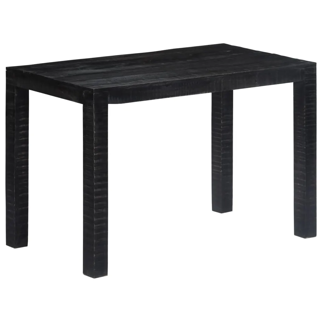 vidaXL Tavolo da Pranzo Nero 118x60x76 cm in Legno Massello di Mango