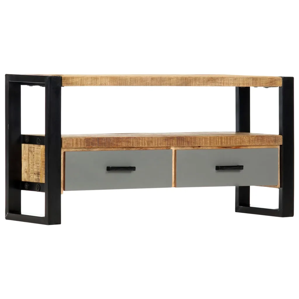 vidaXL Mobile Porta TV 100x30x50 cm Legno Massello di Mango