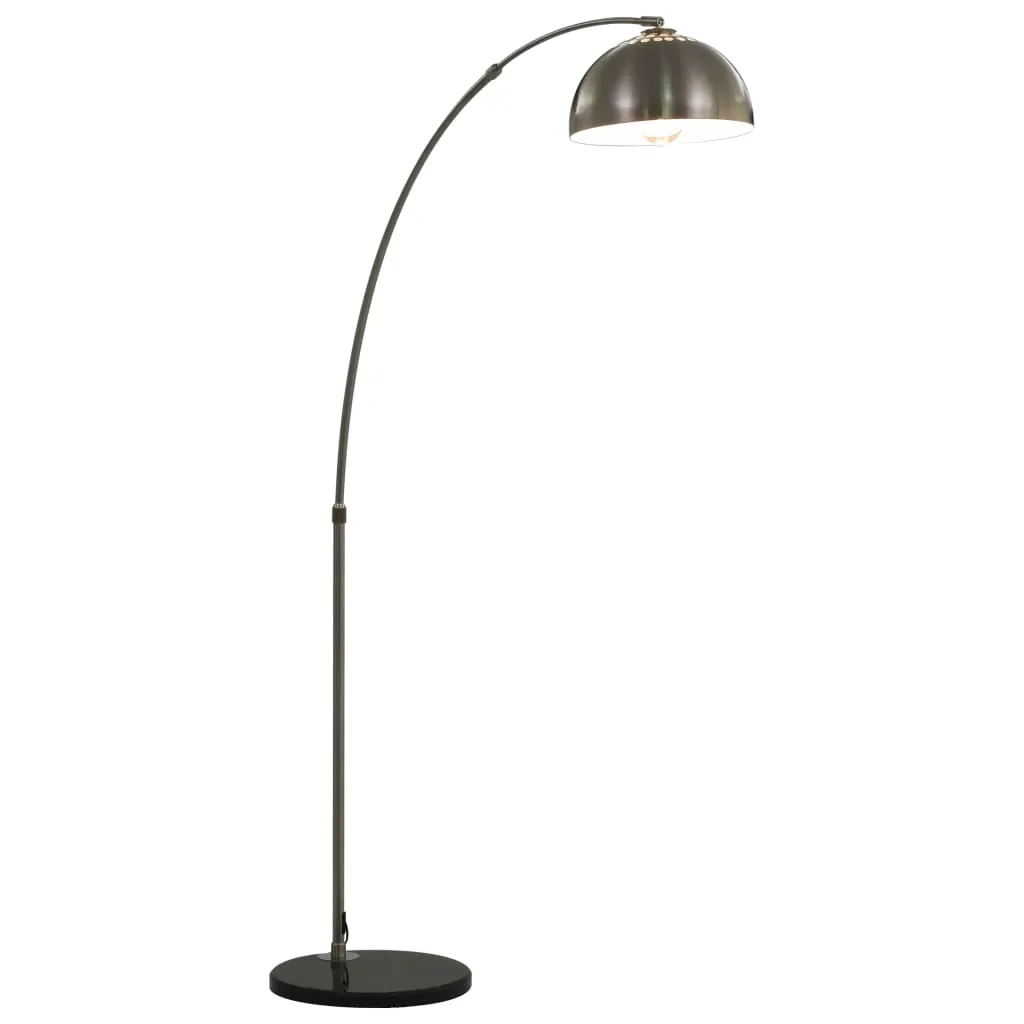 vidaXL Lampada ad Arco 60 W Argento E27 170 cm