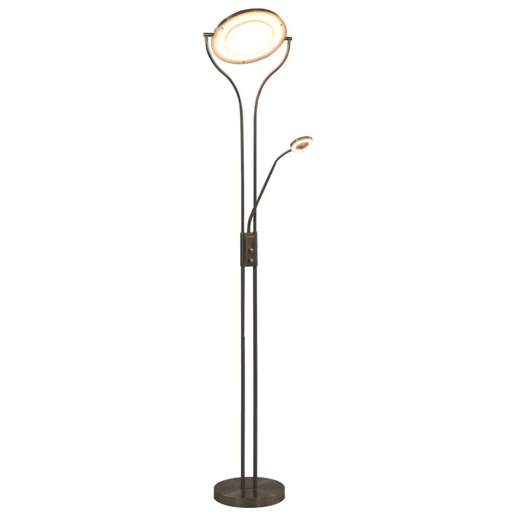 vidaXL Lampada a Stelo 18 W Argento 180 cm Dimmerabile