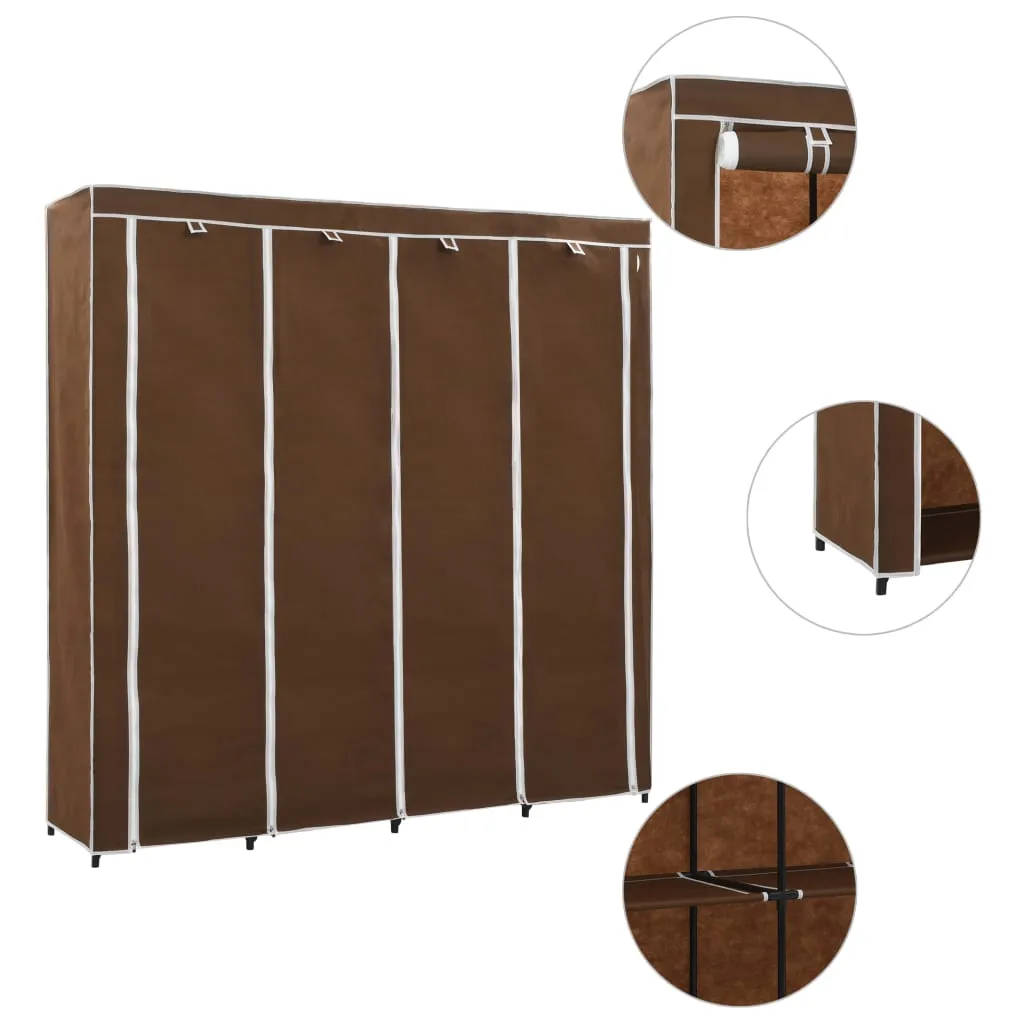 vidaXL Guardaroba con 4 Scomparti Marrone 175x45x170 cm