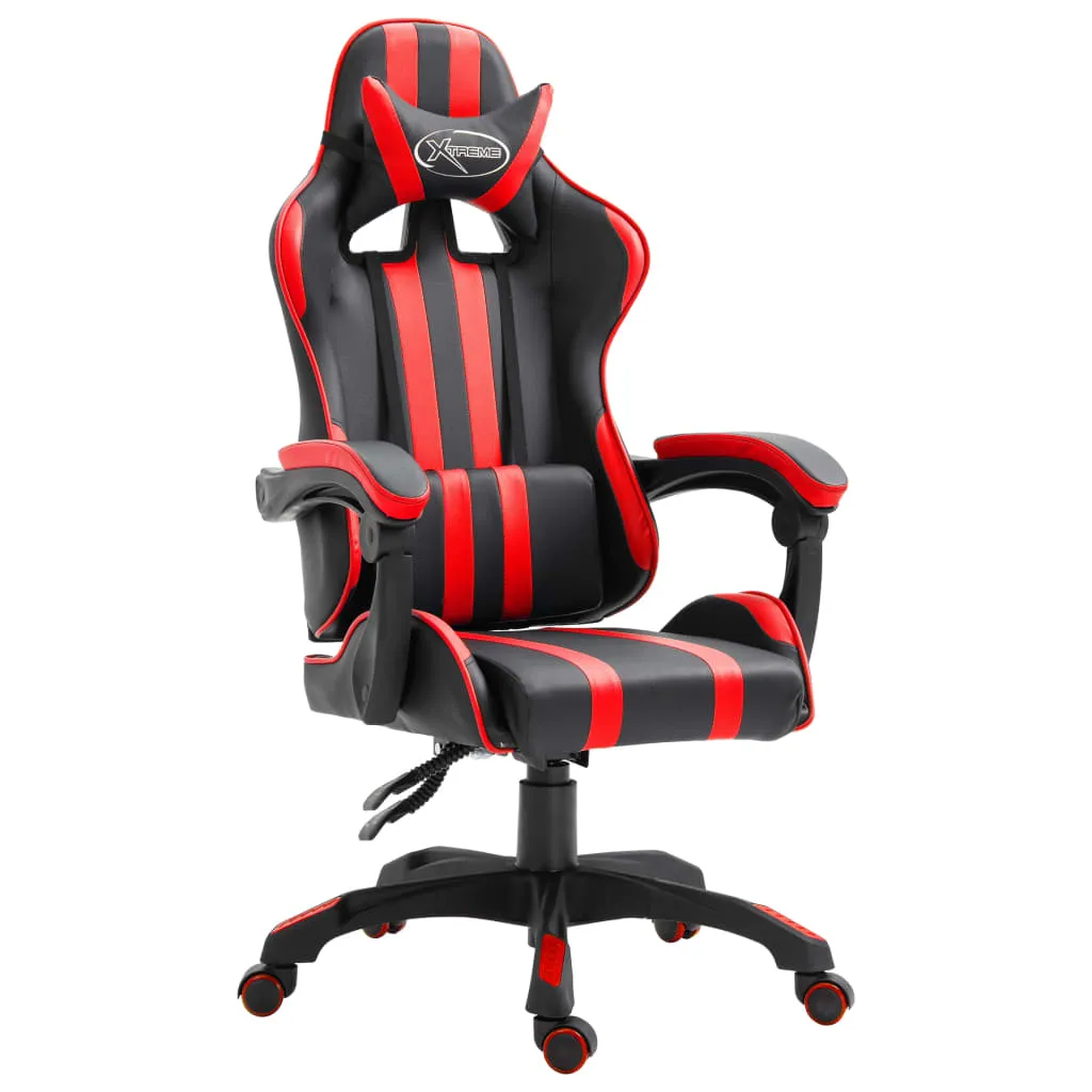 vidaXL Sedia da Gaming Rossa in Similpelle