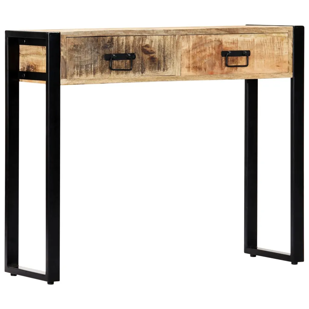 vidaXL Tavolo Consolle 90x30x75 cm in Legno Massello di Mango