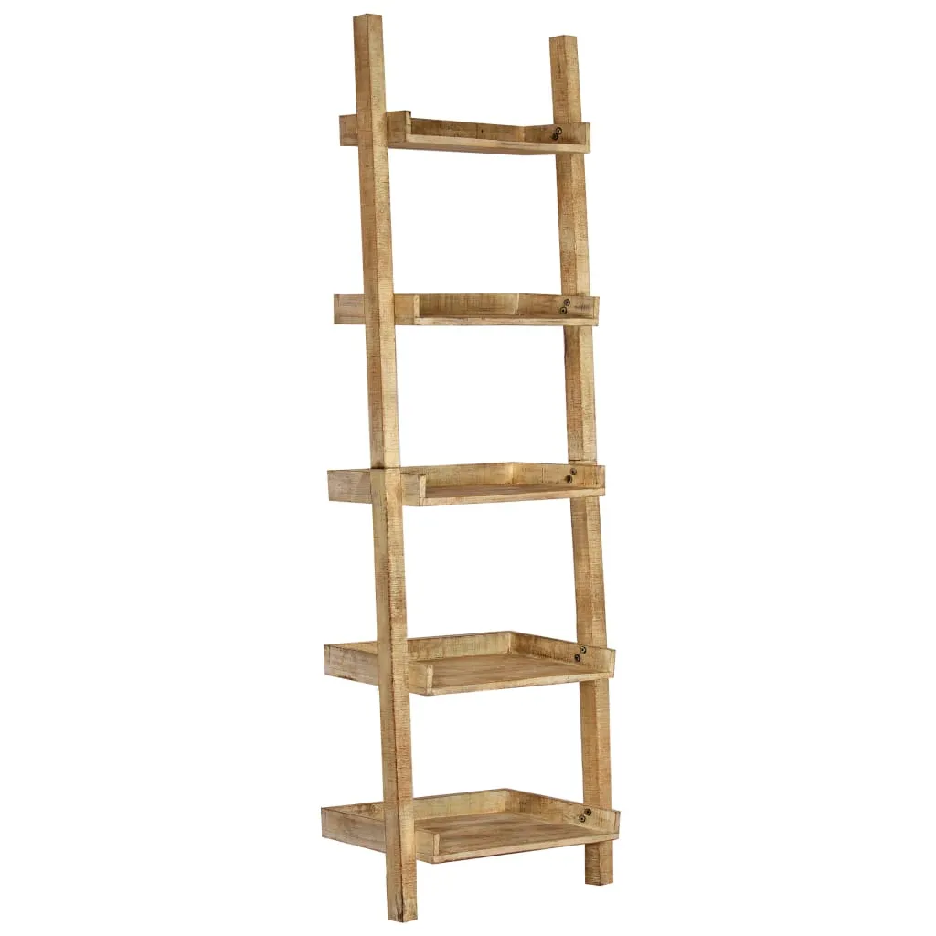 vidaXL Ladder Shelf Brown 75x37x205 cm solido Mango Legno