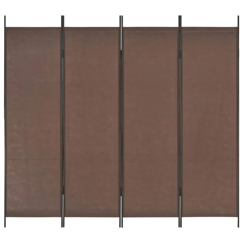 vidaXL Paravento a 4 Pannelli Marrone 200x180 cm