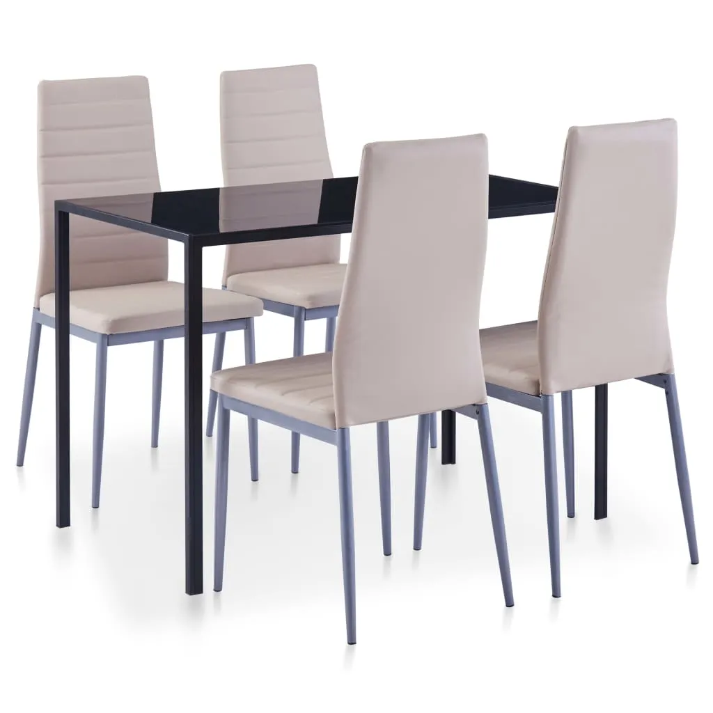 vidaXL Set da Pranzo 5 pz Cappuccino