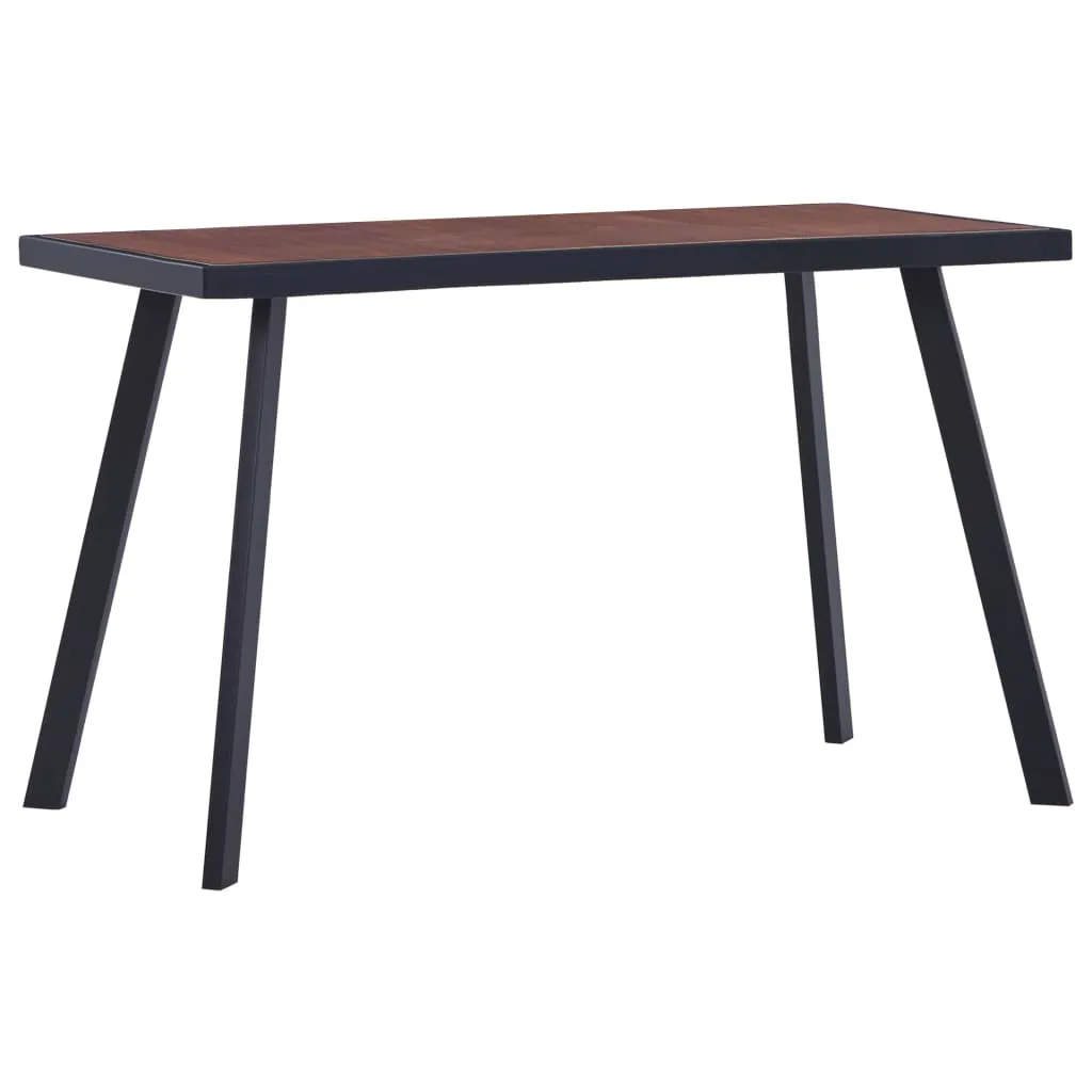 vidaXL Tavolo da Pranzo Naturale e Nero 120x60x75 cm in MDF