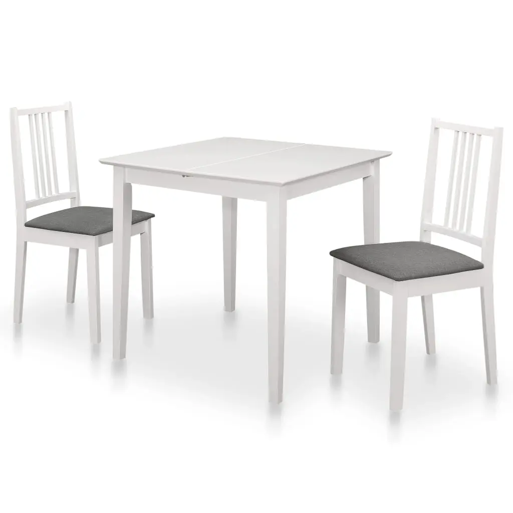 Set da Pranzo 3 pz in MDF Bianco