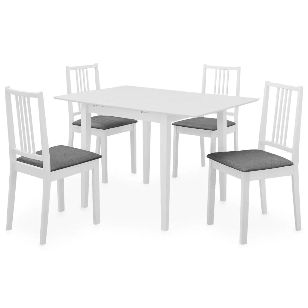 Set per Sala da Pranzo 5 pz in MDF Bianco