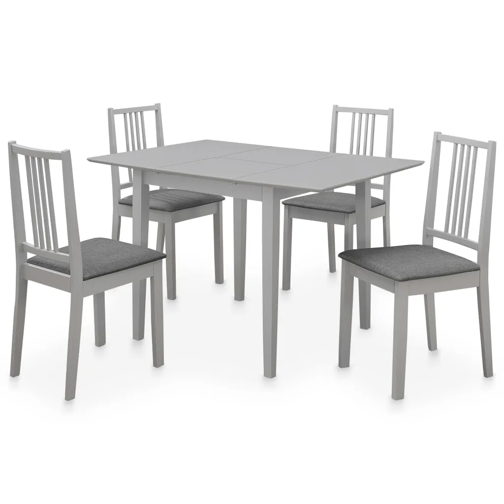 vidaXL Set per Sala da Pranzo 5 pz in MDF Grigio