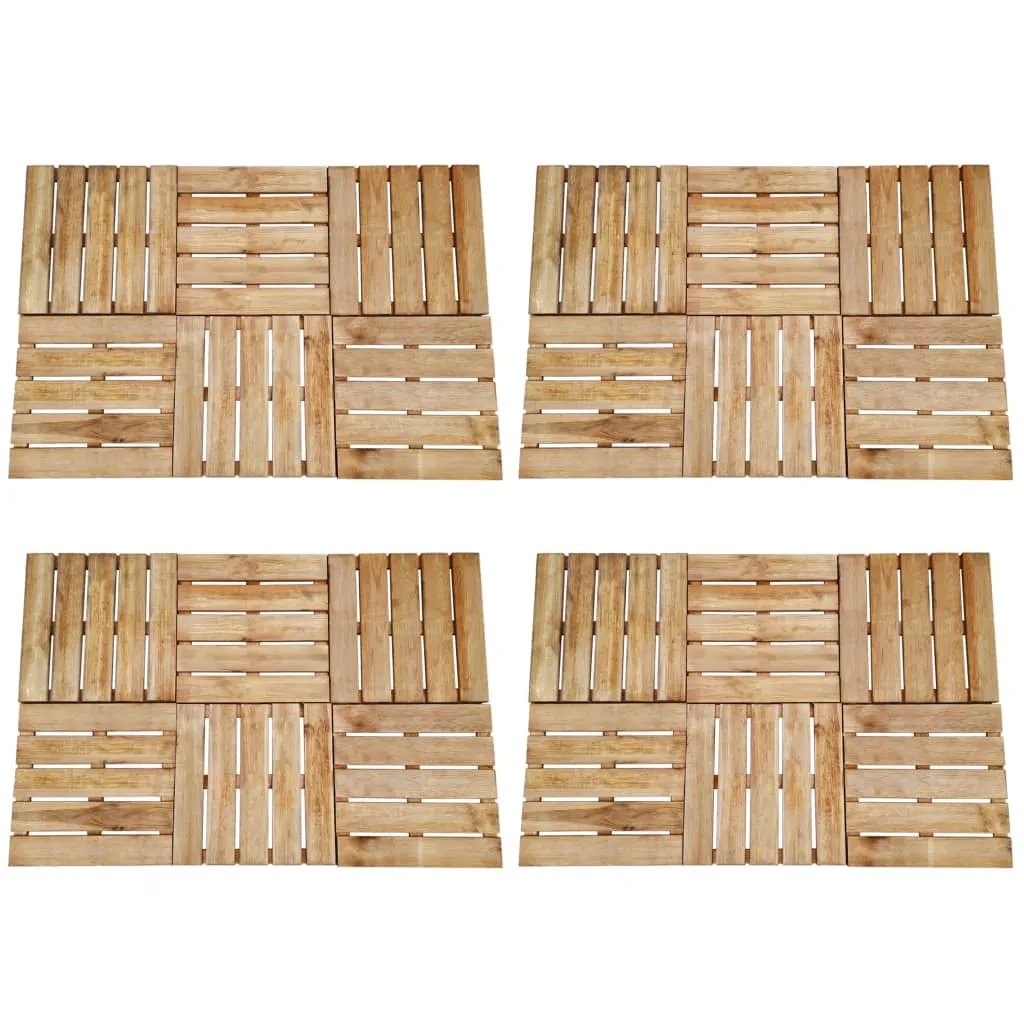 Piastrelle per Esterni 24 pz 50x50 cm in Legno Marrone