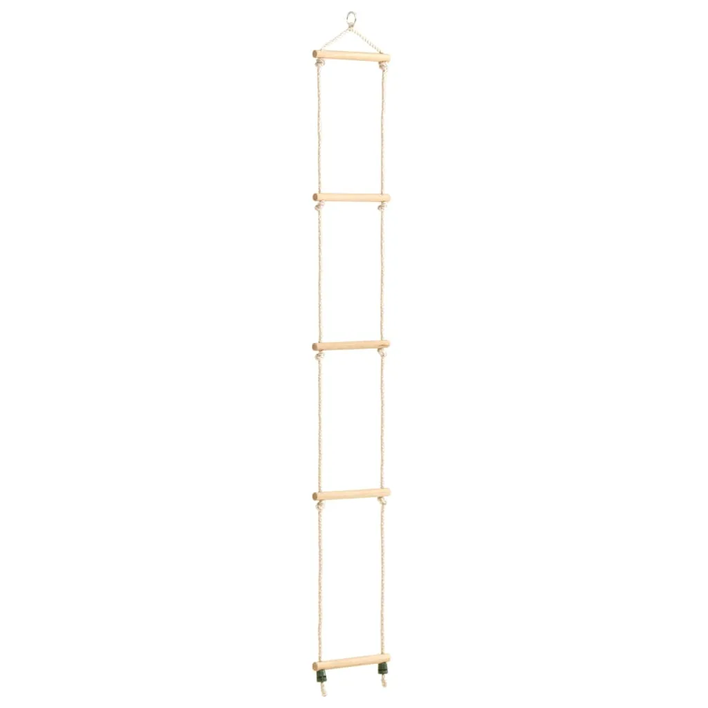 vidaXL Scala di Corda per Bambini in Legno Massello e PE 30x168 cm