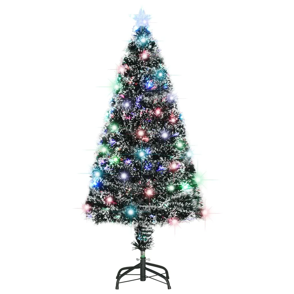 vidaXL Albero di Natale Preilluminato con Supporto 120 cm Fibra Ottica