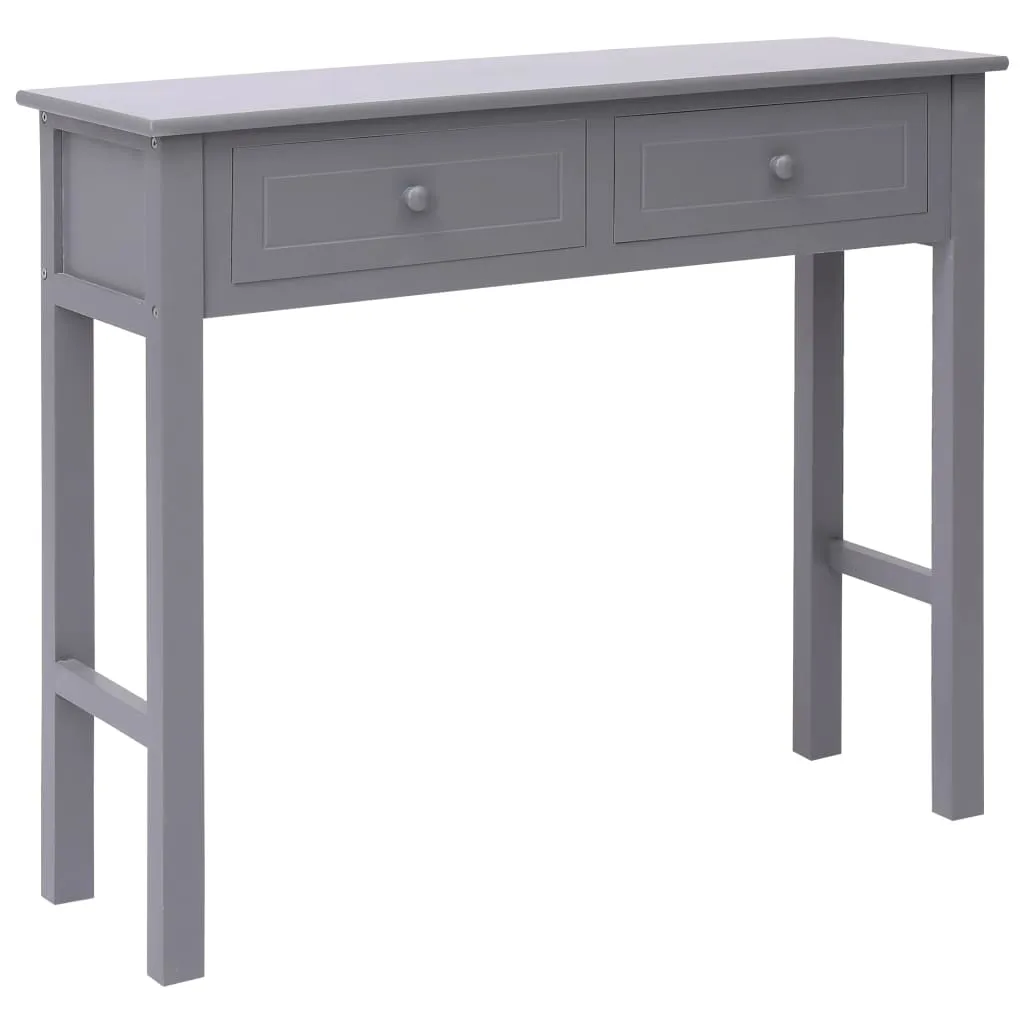 vidaXL Tavolo Consolle Grigio 90x30x77 cm in Legno