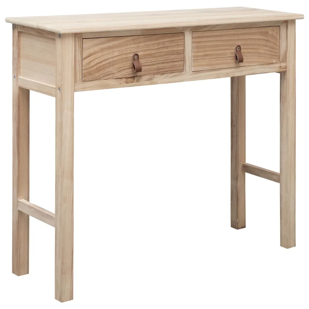 vidaXL Tavolo Consolle Naturale 90x30x77 cm in Legno