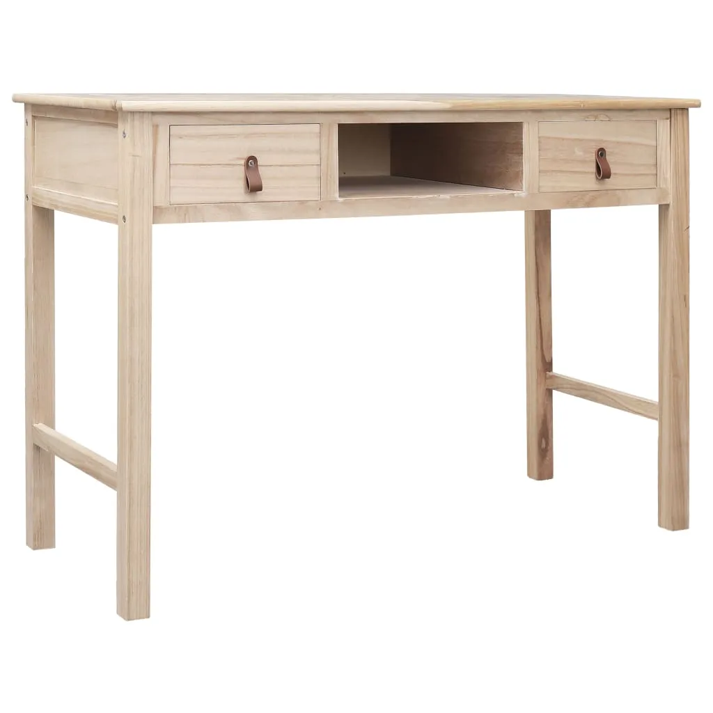 vidaXL Scrivania Naturale 110x45x76 cm in Legno