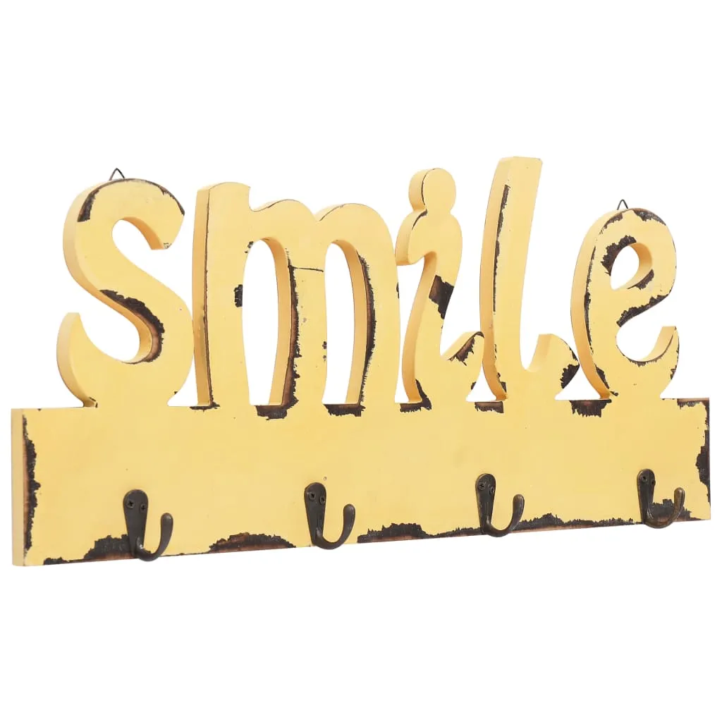 vidaXL Appendiabiti a Muro SMILE 50x23 cm