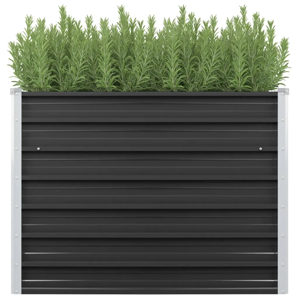 vidaXL Fioriera per Giardino Antracite 100x40x77 cm in Acciaio Zincato