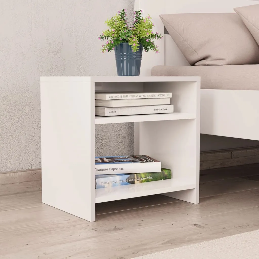 vidaXL Comodino Bianco 40x30x40 cm Legno Ingegnerizzato