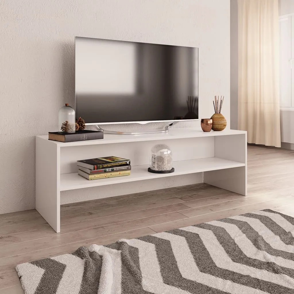 vidaXL Mobile Porta TV Bianco 120x40x40 cm in Legno Multistrato