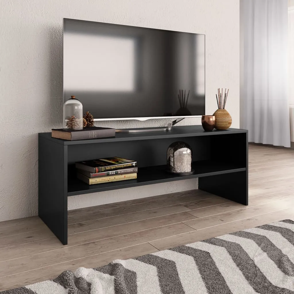 vidaXL Mobile Porta TV Nero 100x40x40 cm in Legno Multistrato