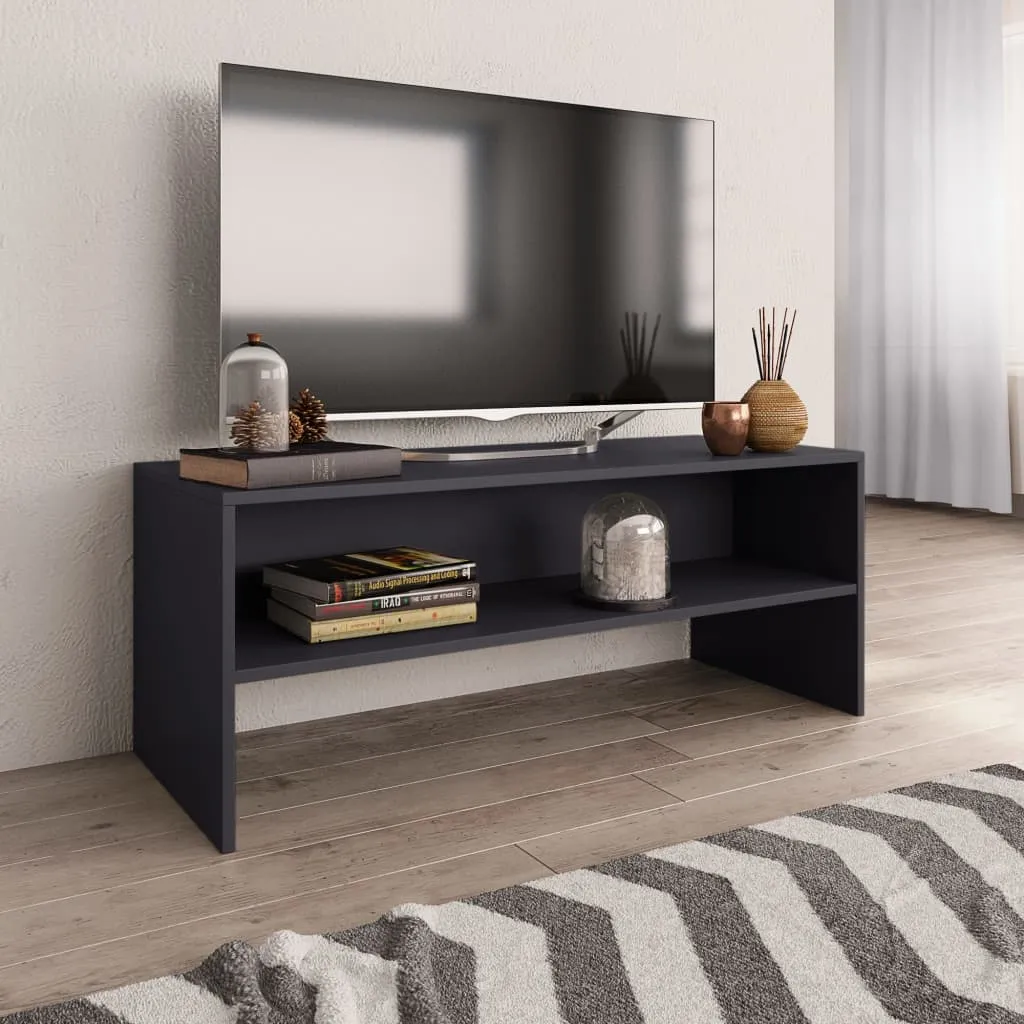 vidaXL Mobile Porta TV Grigio 100x40x40 cm in Legno Multistrato