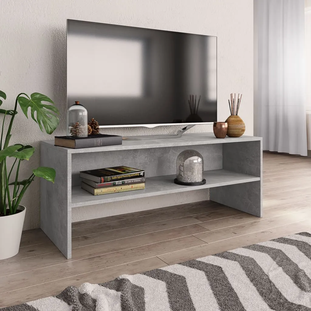 vidaXL Mobile Porta TV Grigio Cemento 100x40x40cm in Legno Multistrato