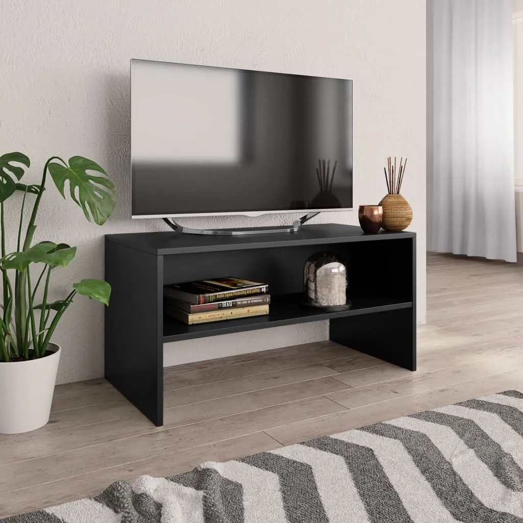 vidaXL Mobile Porta TV Nero 80x40x40 cm in Legno Multistrato