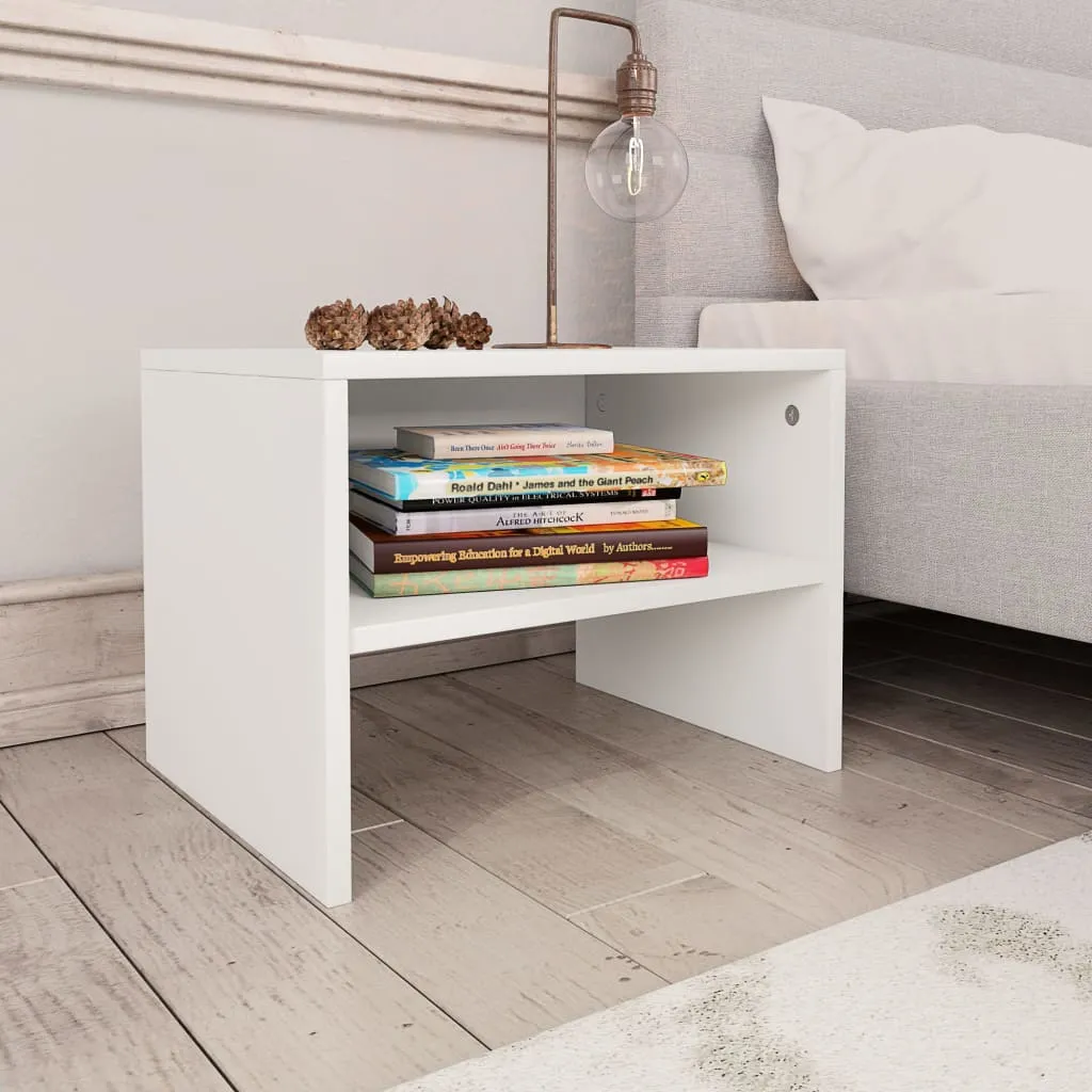 vidaXL Comodino Bianco 40x30x30 cm Legno Ingegnerizzato