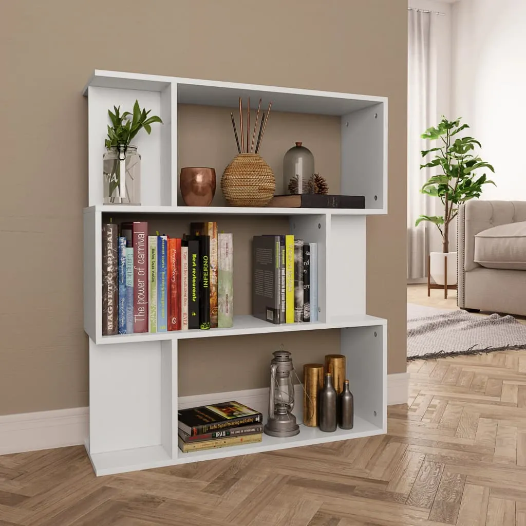 vidaXL Libreria/Divisorio Bianco 80x24x96 cm in Legno Multistrato